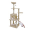 Domestic Delivery Cat Tree Luxury Cat Tower with Double Condos Spacious Perch Fully Wrapped Scratching Sisal Post and Replacea